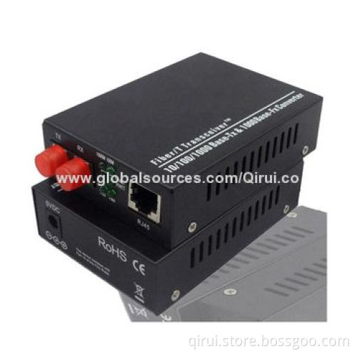 Fiber media converter: 10M/100M/1000M, BIDI, WDM, T1310/R1550+40KM